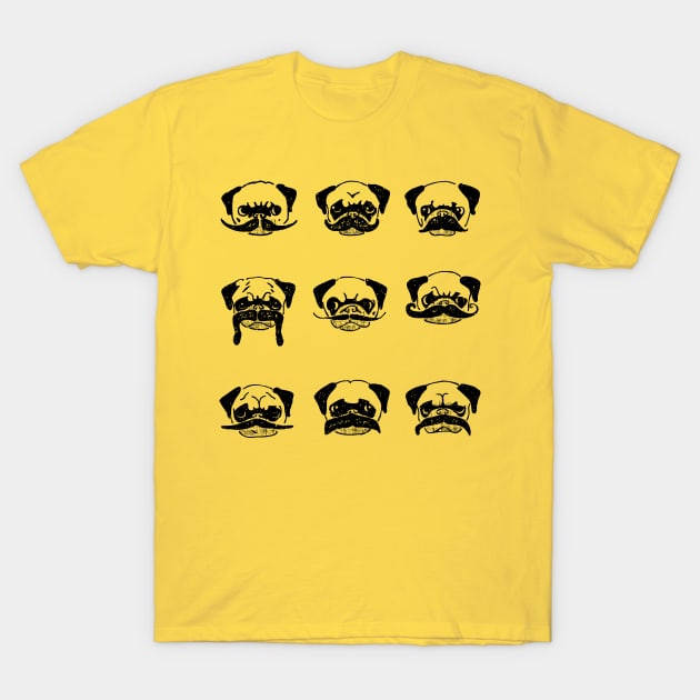 Moustaches of The Pug T-Shirt by huebucket